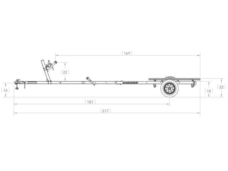 2022 Karavan Single Axle 1250 Bunk Trailer, Black Pc alt