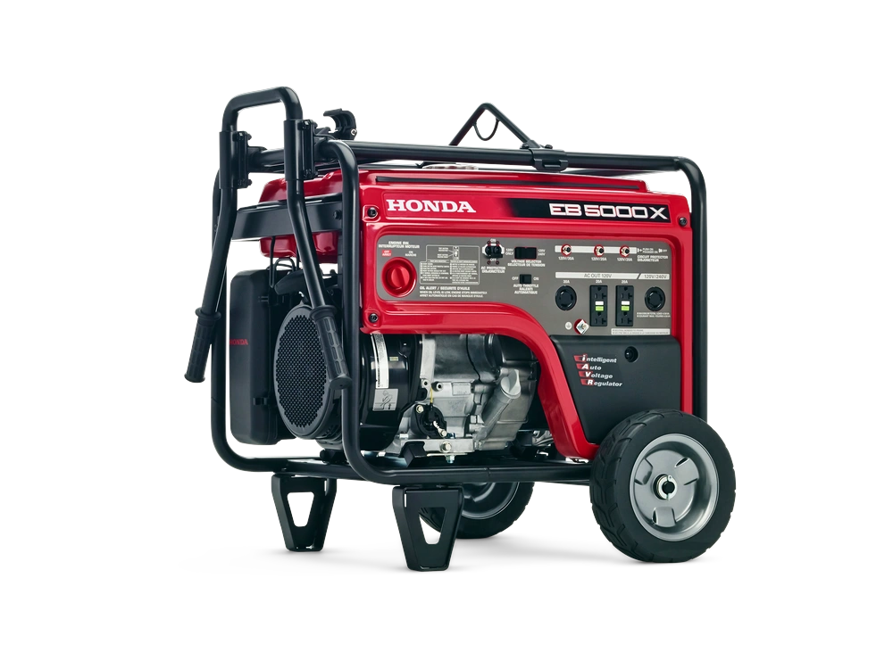 2026 Honda Honda Eb5000x3c3 Electric Start (battery Included) With Recoil As Back-up, Honda-exclusive Intelligent Avr (provides 7,000 Watts For 10 Secs. To Start Larger Equipment), Dual Voltage, Wheel Kit Std. With Positive Lock Folding alt
