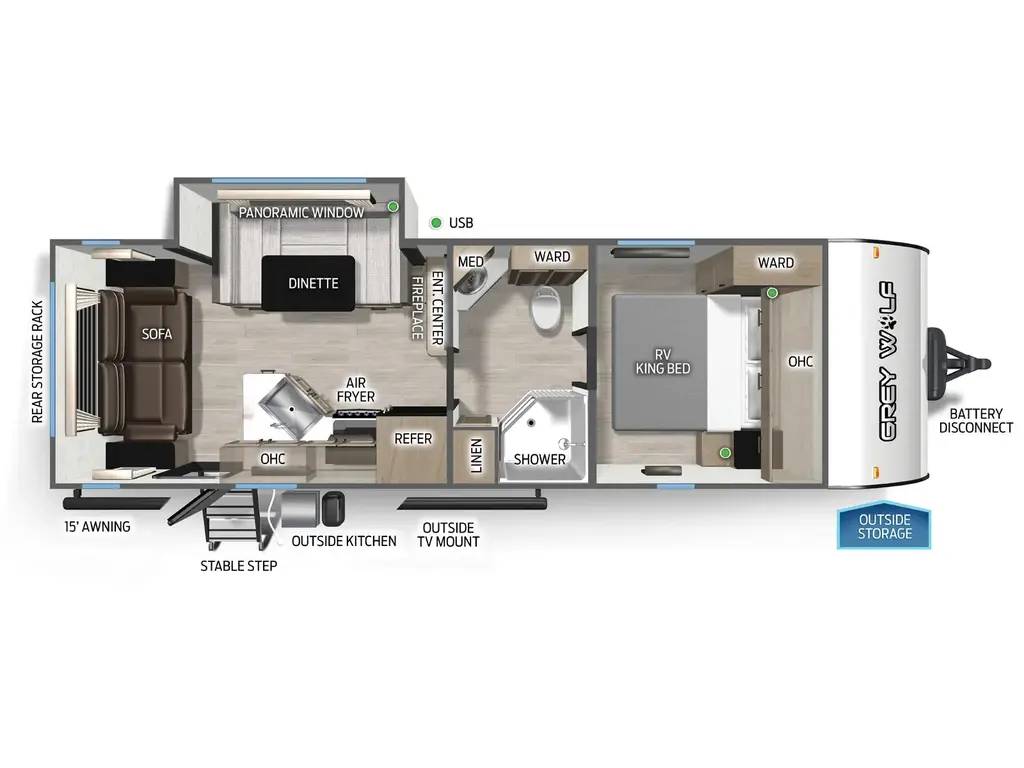 2026 Forest River Grey Wolf 23MK
