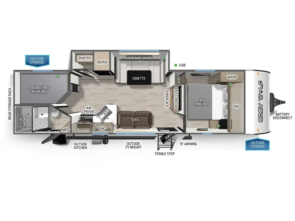 Forest River Grey Wolf 26BRB  2026