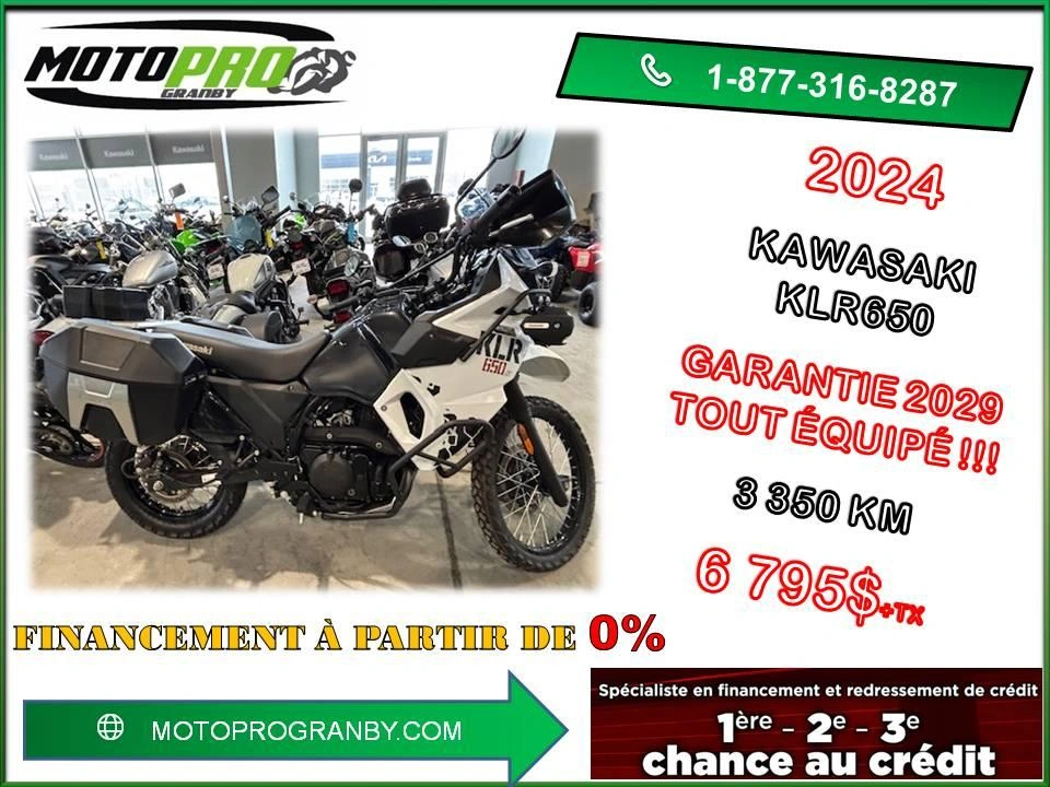 Kawasaki Klr650 Klr 650 Tout Équipé Garantie 2029 2024 alt