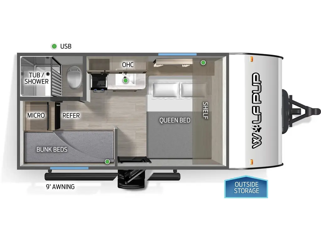 2026 Forest River Wolf Pup 14BHLP 