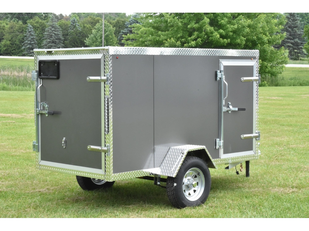 2026 Rhino Galvanized Enclosed 4' X 8' Sa Side-door alt