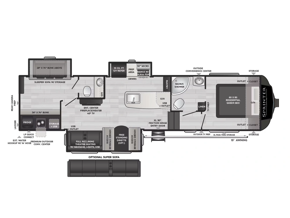 2023 Keystone Rv Sprinter 32 Bh alt