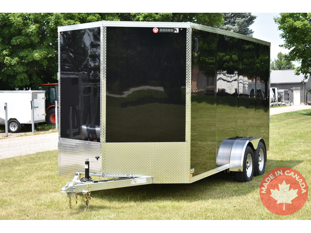 2026 Rhino Galvanized Enclosed 7' X 16' Ta Ramp alt