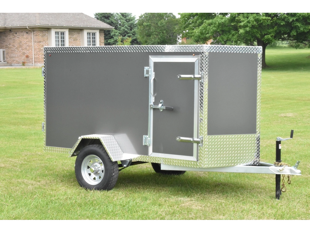 2026 Rhino Galvanized Enclosed 4' X 8' Sa Side-door alt