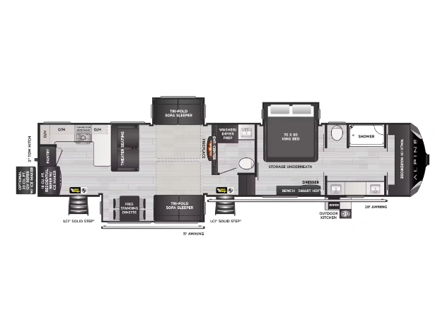2022 Keystone Rv Alpine 3910rk alt