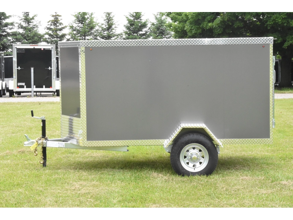2026 Rhino Galvanized Enclosed 4' X 8' Sa Side-door alt