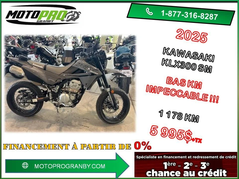 2025 Kawasaki Klx300sm Klx300 Sm Klx 300sm Supermotard Bas Km alt