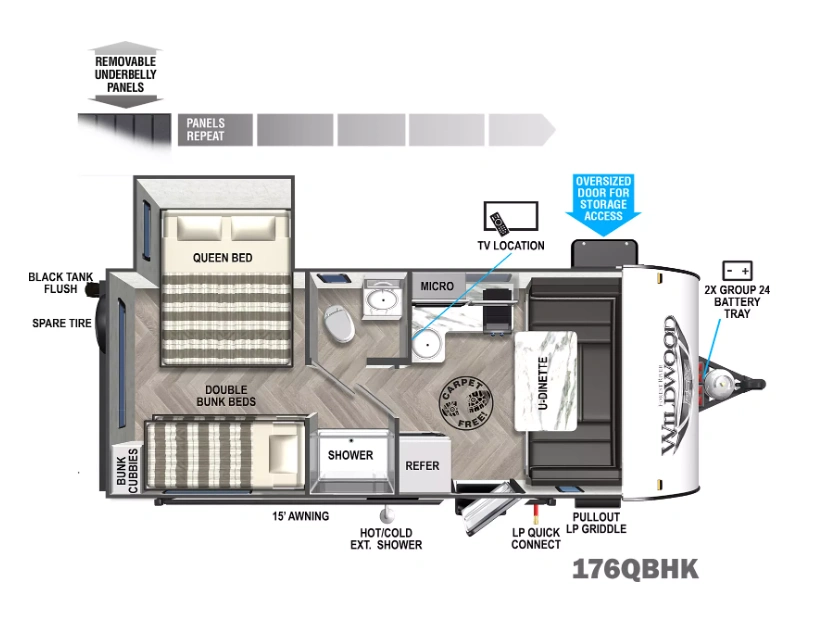 2022 Forest River Wildwood Fsx 176 Qbhk alt