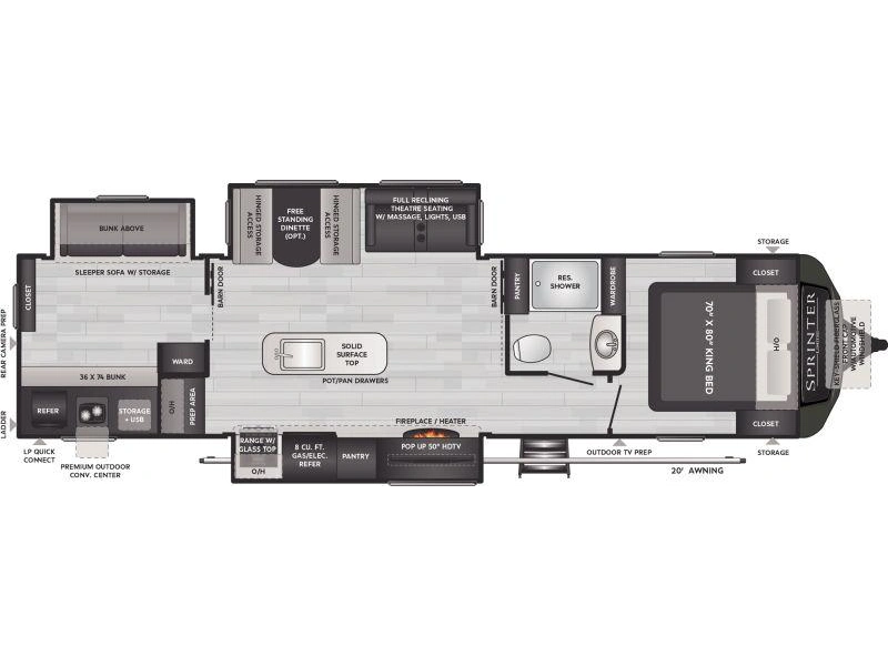 2023 Keystone Rv Sprinter 341 Bik alt