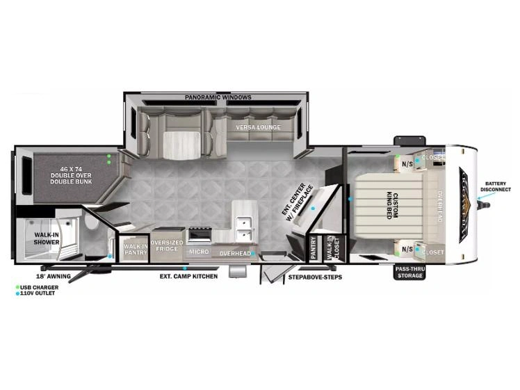 2023 Forest River Wildwood 26dbudx alt