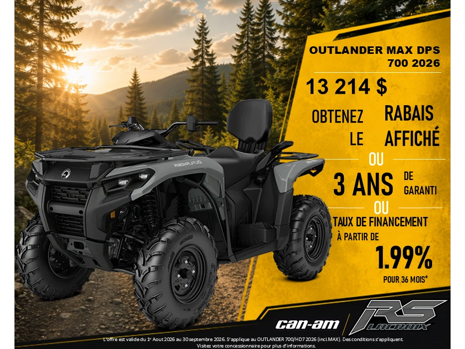 Can-am Outlander Max Dps 700 2026 alt