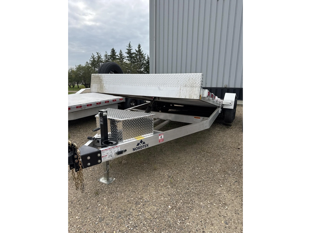 2026 Nordtek Deck-between Tilt Deck Trailer - 82" X 20' - 10k Double Axle Ld, Spare Tire, Alum Rims alt