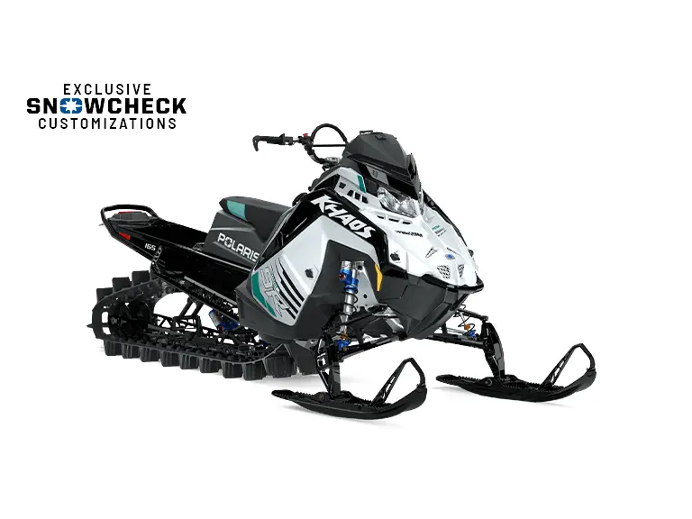 2025 Polaris PATRIOT 9R RMK KHAOS 165 3.25" - Ghost White Metallic / Gloss Black / Radiant Green