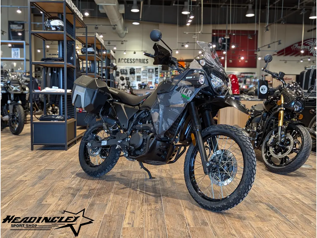 2023 Kawasaki KLR650 Adventure // Cypher Gray Camo