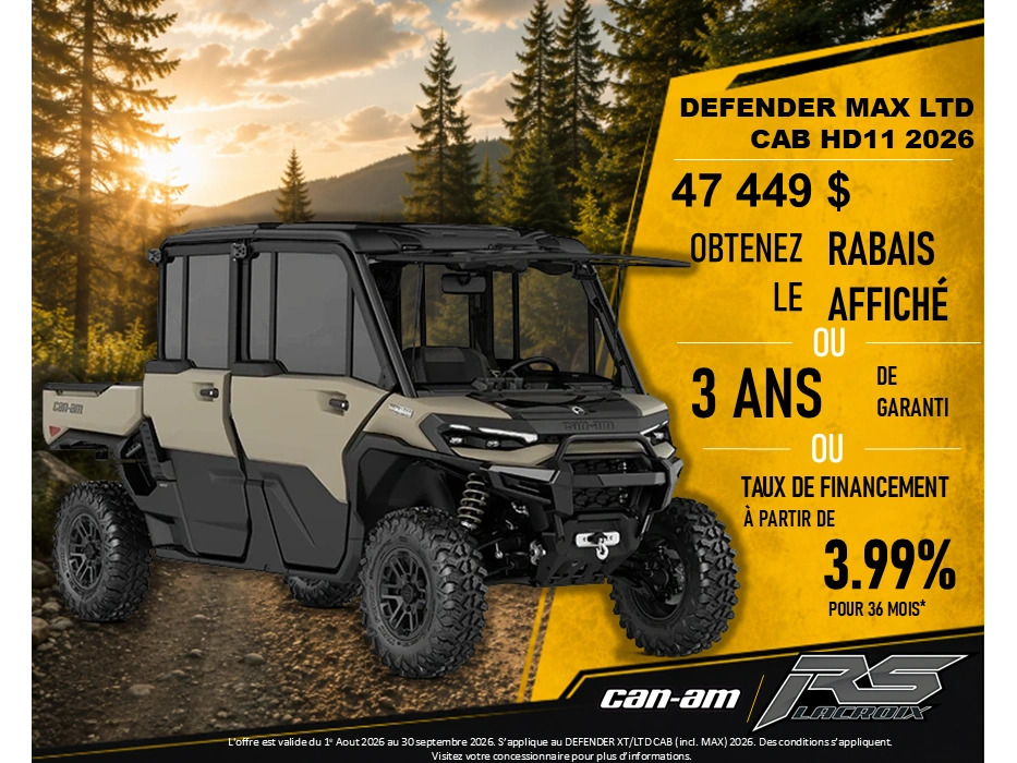Can-am Defender Max Limited Cab Hd11 2026 alt