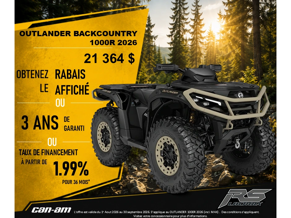 Can-am Outlander Backcountry 1000r 2026 alt