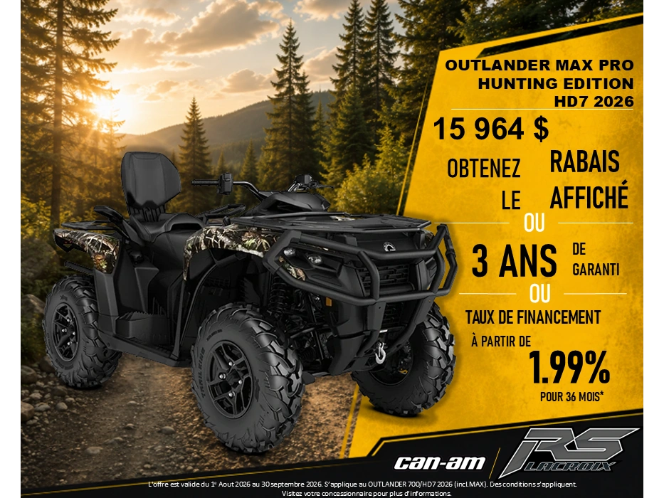Can-am Outlander Max Pro Hunting Edition Hd7 2026 alt