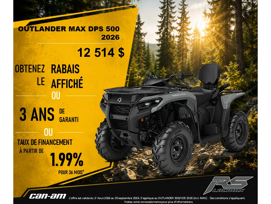 2026 Can-am Outlander Max Dps 500 alt