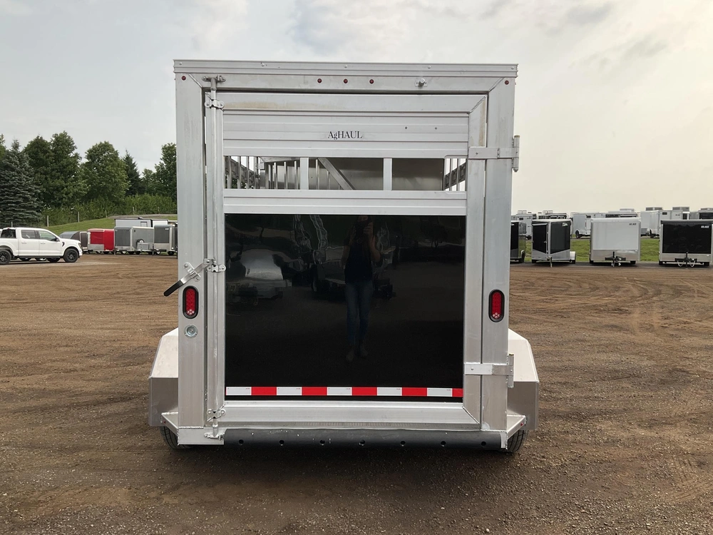 2027 Aghaul 7x14 Plus V-nose 2 Horse Slant Load Trailer alt