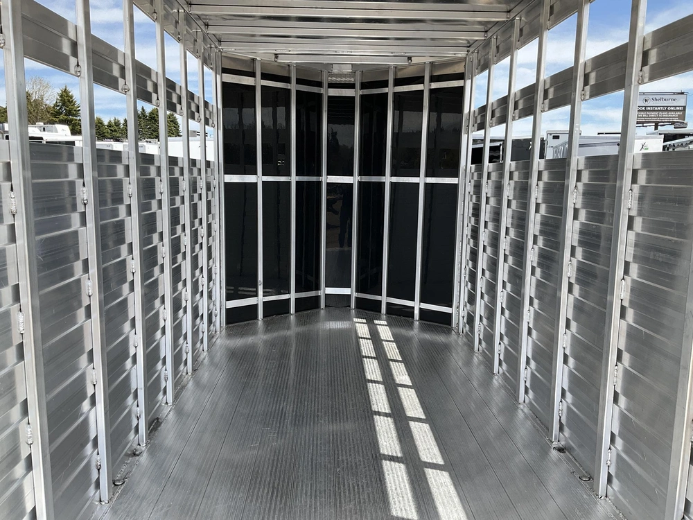 2027 Aghaul 66x12' Plus V-nose Aluminum Livestock Trailer alt
