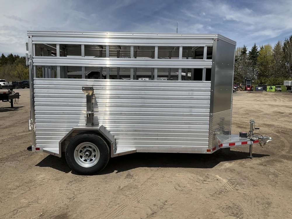 2027 Aghaul 66x12' Plus V-nose Aluminum Livestock Trailer alt