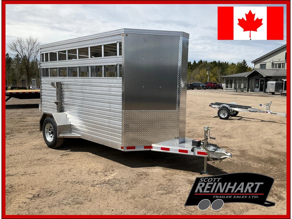 2027 Aghaul 66x12' Plus V-nose Aluminum Livestock Trailer alt