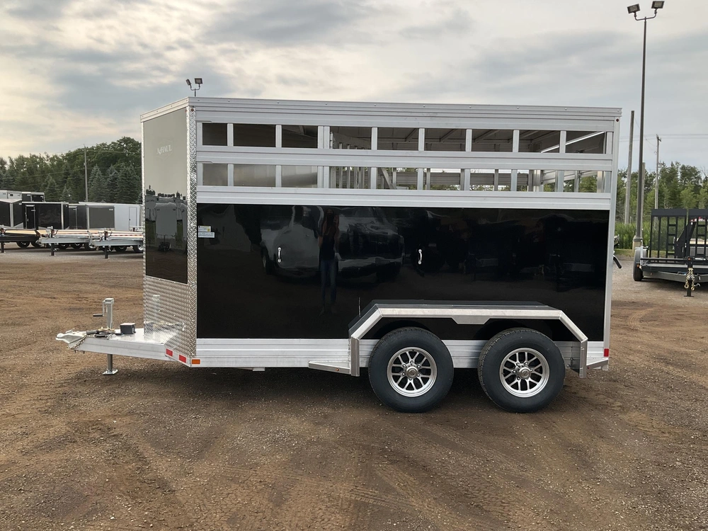 2027 Aghaul 7x14 Plus V-nose 2 Horse Slant Load Trailer alt