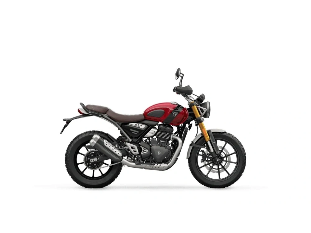 2025 Triumph Scrambler 400 X Carnival Red / Phantom Black alt