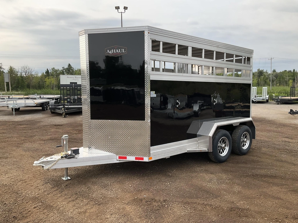 2027 Aghaul 7x14 Plus V-nose 2 Horse Slant Load Trailer alt