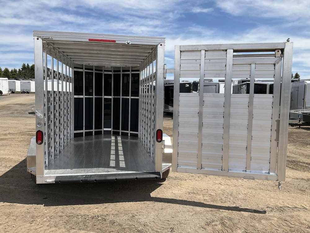 2027 Aghaul 66x12' Plus V-nose Aluminum Livestock Trailer alt