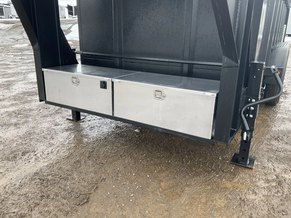 2027 Canada Trailers 83x16 10.5 Ton Gooseneck Dump Trailer With 48" Sides alt