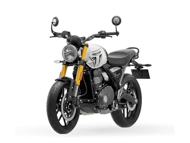2026 Triumph Speed 400 Pearl Metallic White And Phantom Black alt