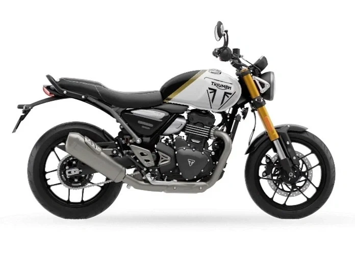 2026 Triumph Speed 400 Pearl Metallic White And Phantom Black alt
