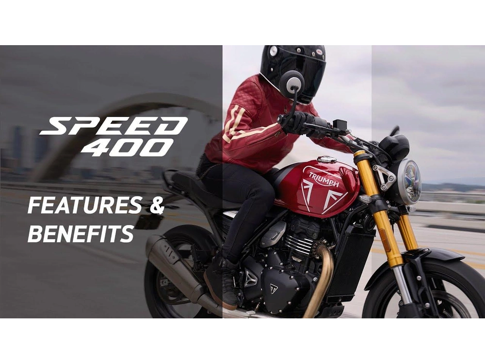 2026 Triumph Speed 400 Pearl Metallic White And Phantom Black alt