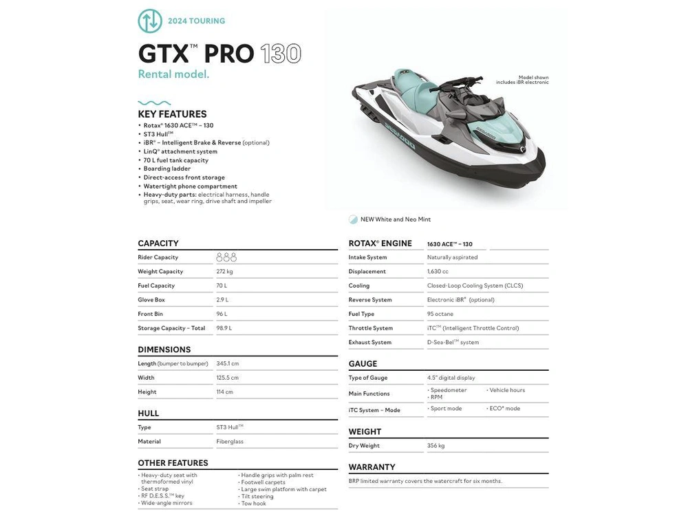 2026 Sea-doo Gtx Pro 130 alt