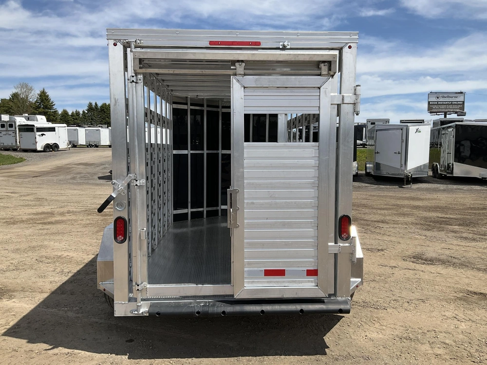 2027 Aghaul 66x12' Plus V-nose Aluminum Livestock Trailer alt