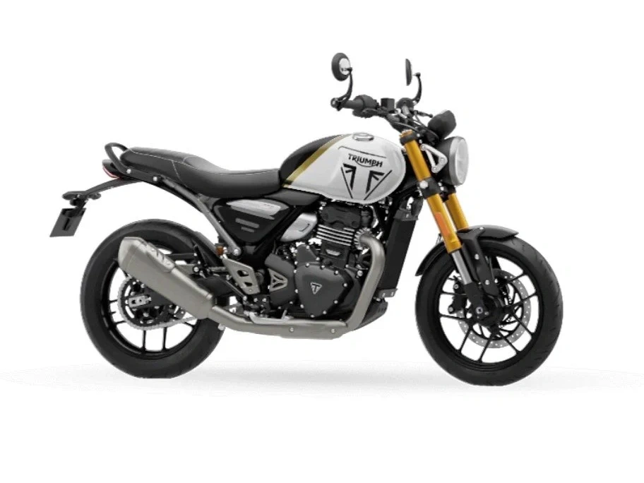 2026 Triumph Speed 400 Pearl Metallic White And Phantom Black alt