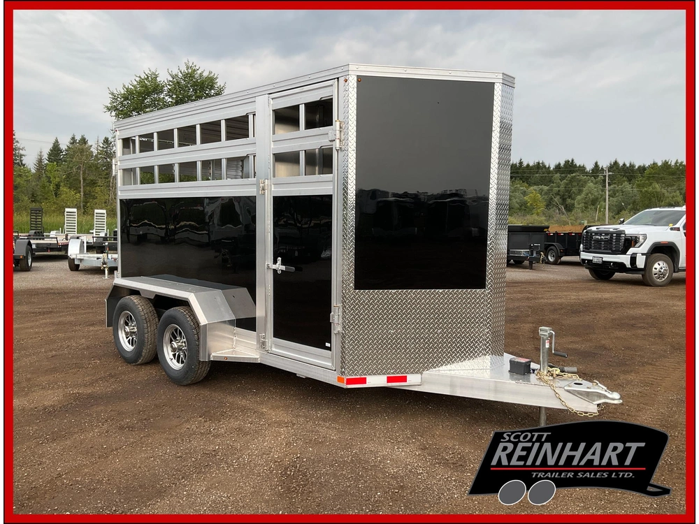 2027 Aghaul 7x14 Plus V-nose 2 Horse Slant Load Trailer alt