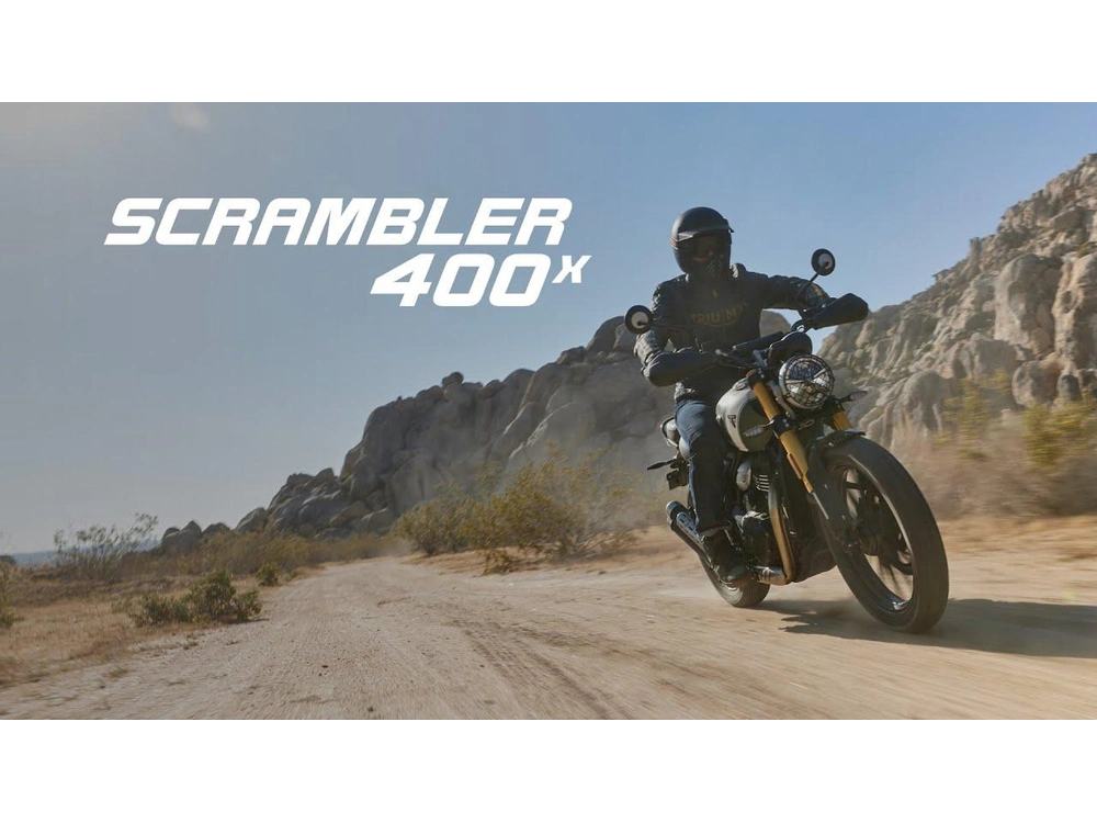 2025 Triumph Scrambler 400 X Carnival Red / Phantom Black alt