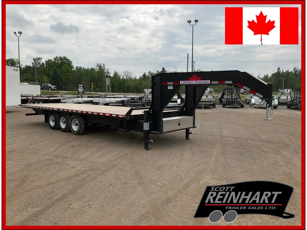 2027 Canada Trailers 8.5x26 10.5 Ton Gooseneck Hydraulic Tilt Trailer alt