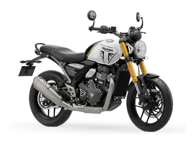 2026 Triumph Speed 400 Pearl Metallic White And Phantom Black alt
