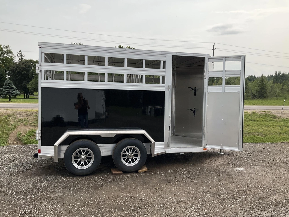 2027 Aghaul 7x14 Plus V-nose 2 Horse Slant Load Trailer alt