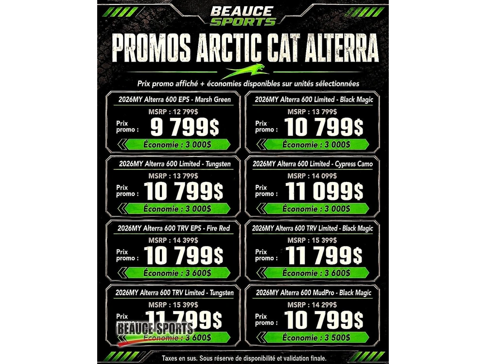 Arctic Cat Prowler 800 Limited Tungsten 🎯 Utv Cabine Chauffé Garmin Winch Pare Brise Ouvrant Defender Ranger Full Équip 🟢 2026 alt