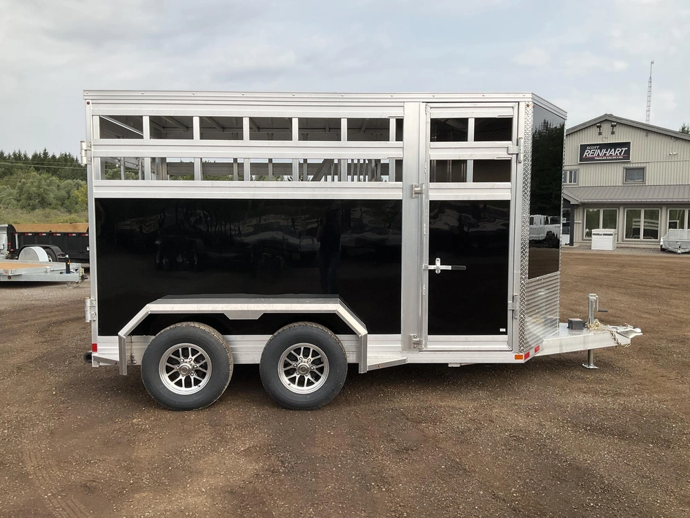 2027 Aghaul 7x14 Plus V-nose 2 Horse Slant Load Trailer alt