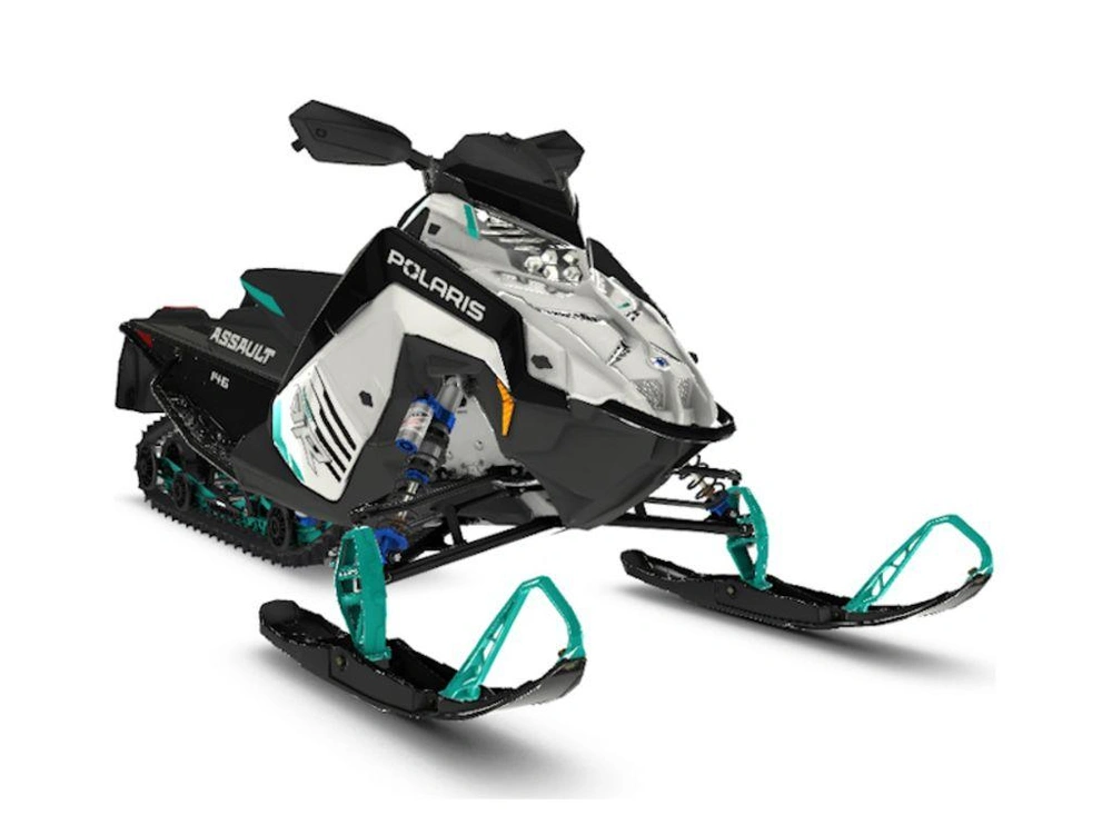 2025 Polaris 9r Switchback Assault 146 Ghost White Metallic / Gloss Black / Radiant Gree alt