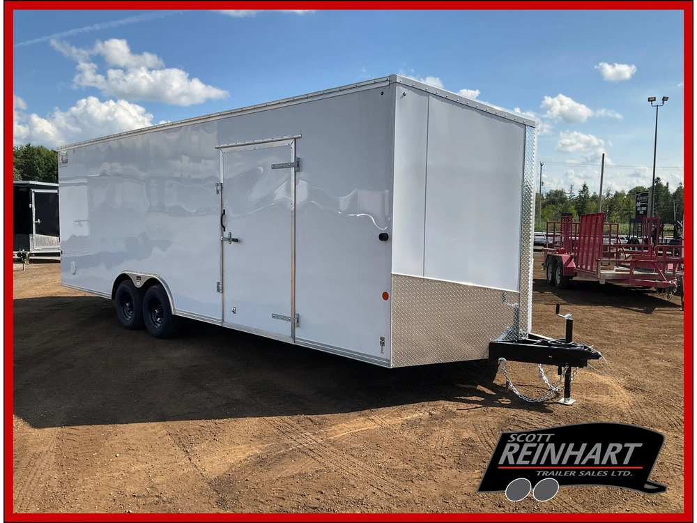 2026 Car Mate Trailers 8.5x24 Plus V-nose Avalanche Enclosed Car Hauler alt