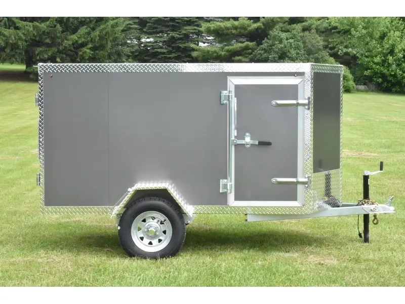 Rhino Galvanized Enclosed 4' x 8' SA Side-Door 2027