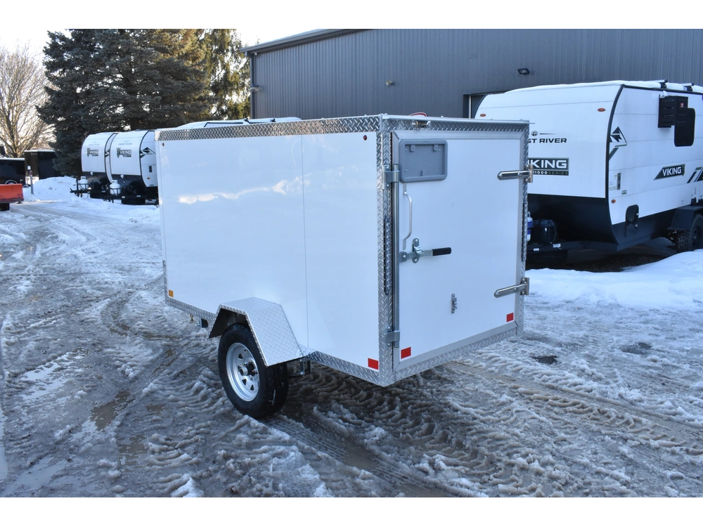 2026 Rhino Galvanized Enclosed 4' X 8' Sa Side-door alt